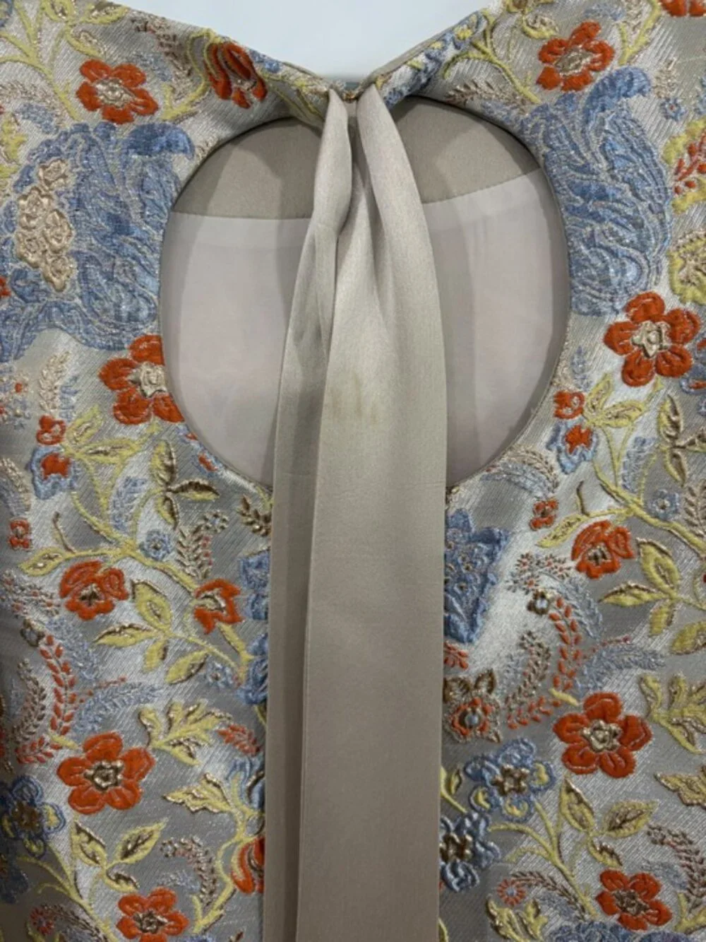 Mestiza New York Rosana Metallic Jacquard Floral Print Dress - Picture 5 of 6